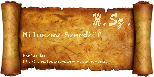 Miloszav Szeráf névjegykártya